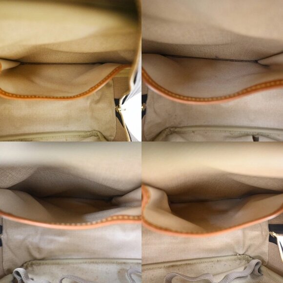 LOUIS VUITTON LV Logo Deauville Hand Bag Monogram Leather Brown - Picture 12 of 16